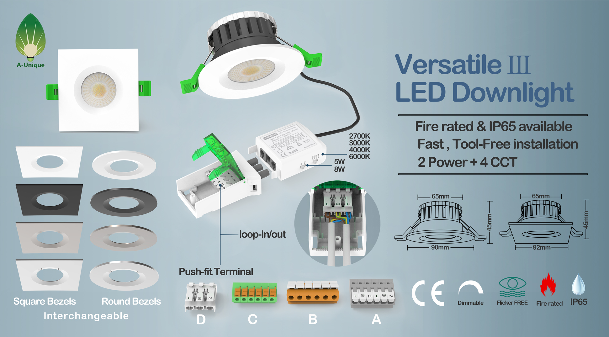 The most popular fire rated downlight in UK