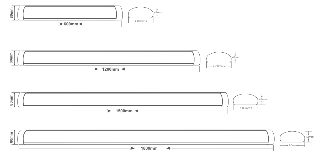 AU06 Slimline batten standard version(图2)